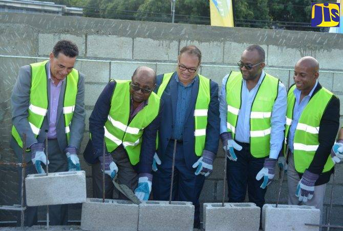 Edmund Bartlett during the groundbreaking ceremony in Montego Bay
