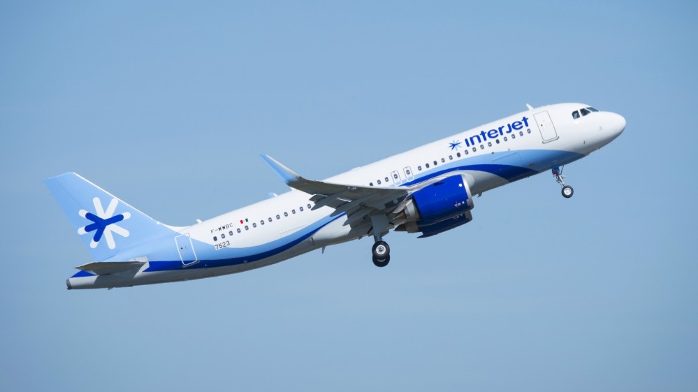 Interjet aircraft taking off