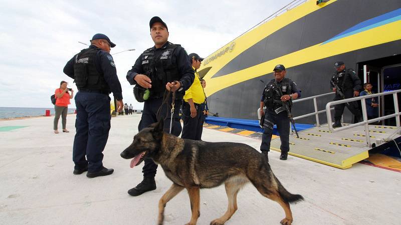 law enforcement in Mexico's Cancun