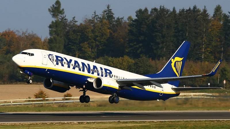 Ryanair plane taking off