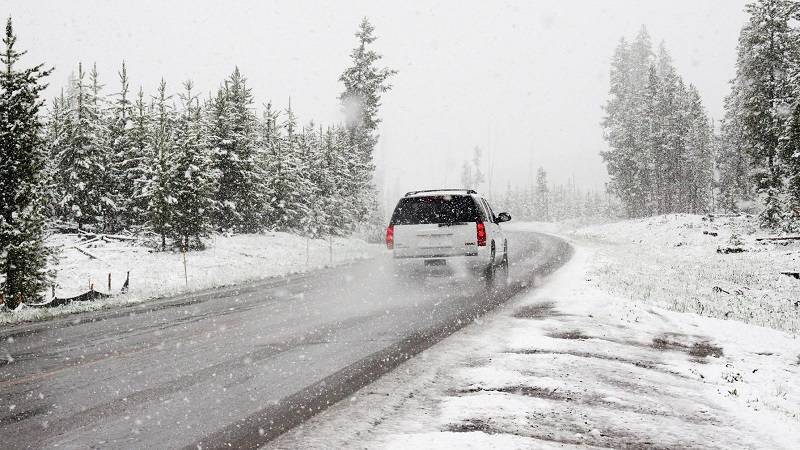 snow-covered road