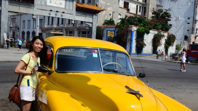 Chinese tourist in Havana