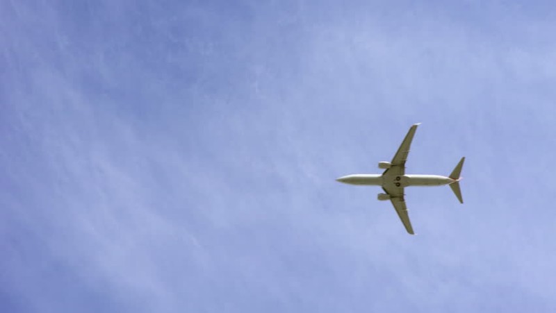Airplane up in the air