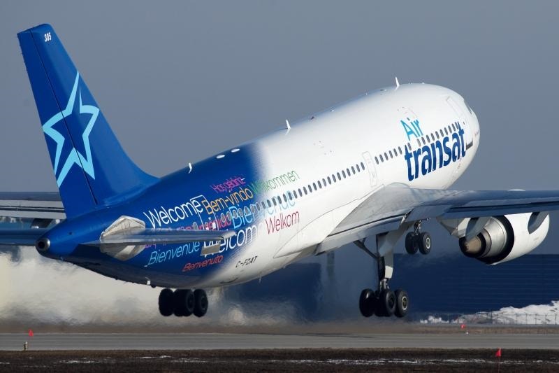Air Transat plane taking off