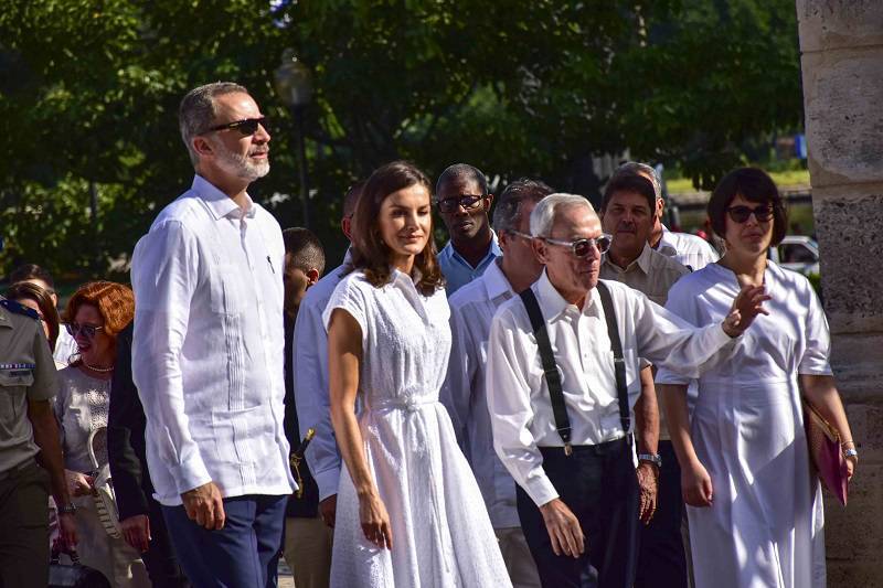 Spanish King Felipe VI, Queen Letizia Tour around Old Havana