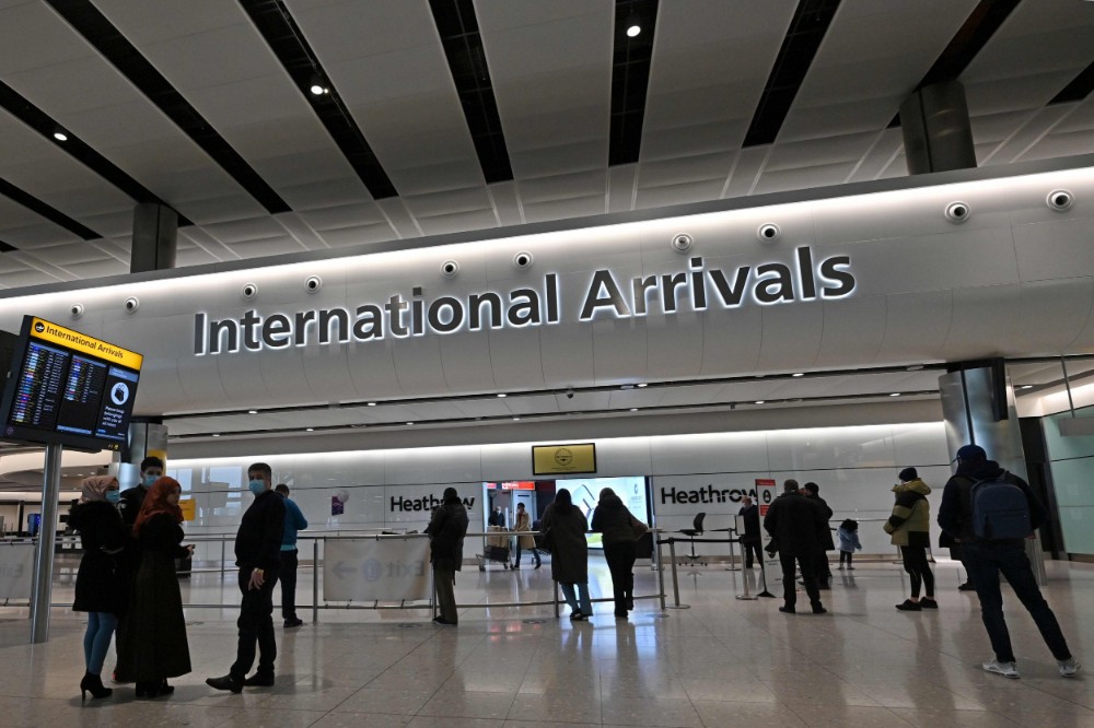 International Arrival lounge at Heathrow airport