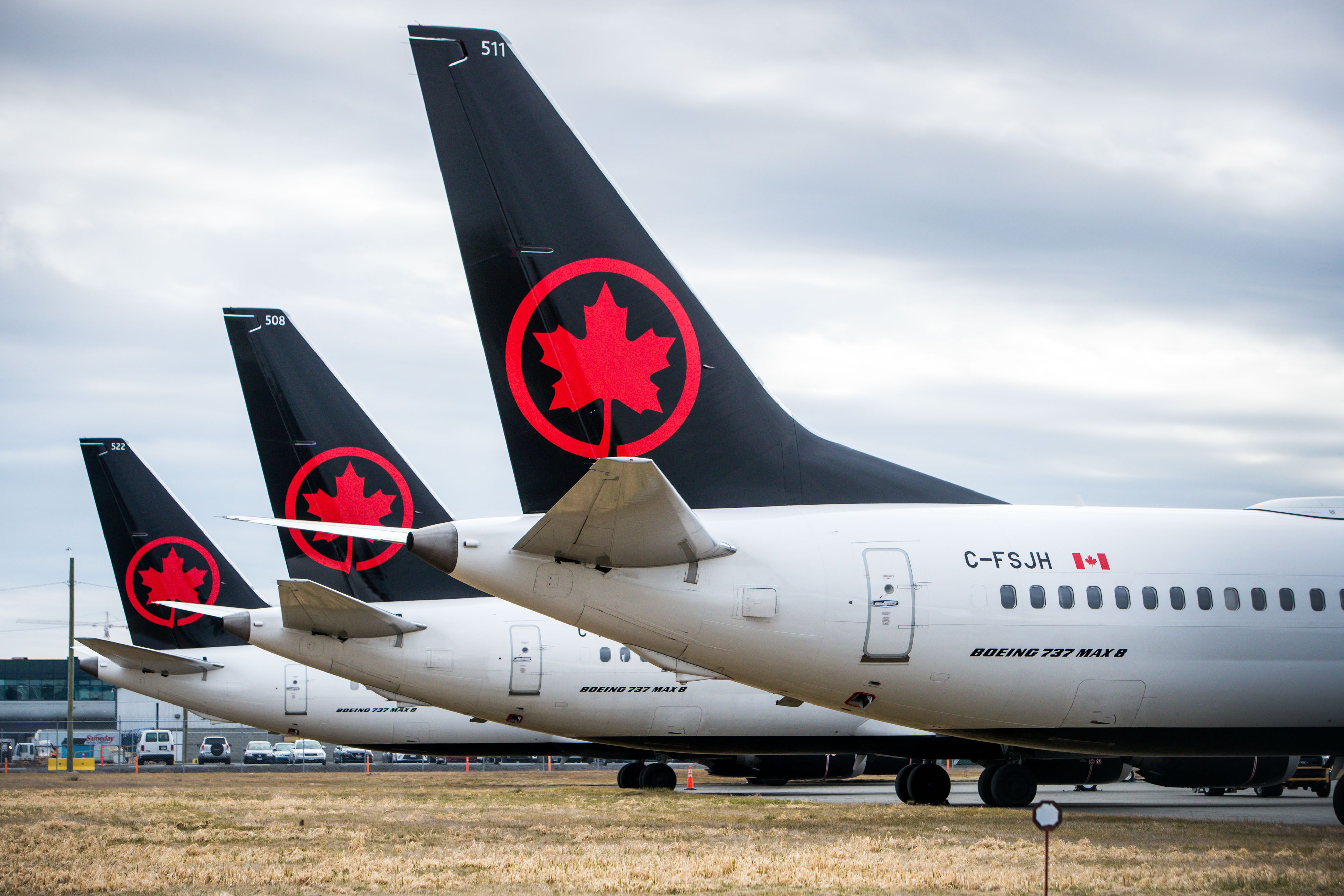 Air Canada plane tails