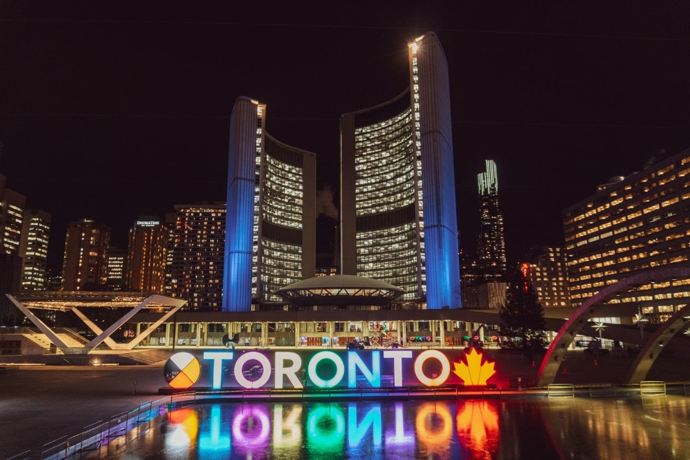 Toronto, Canada, at night