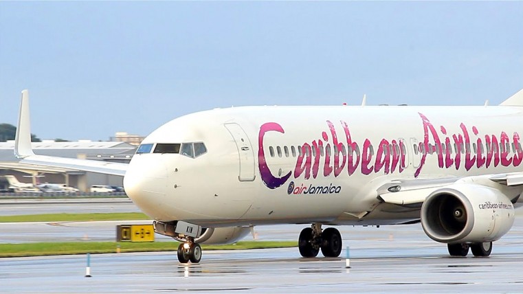 Caribbean Airlines plane on tarmac