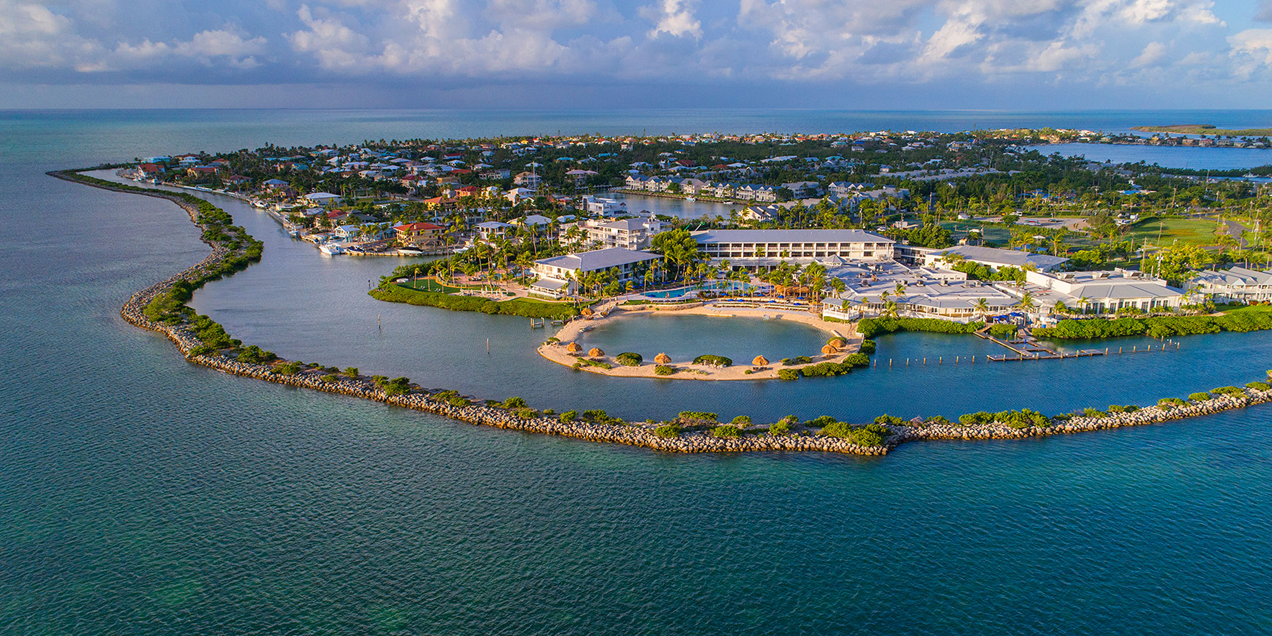 Florida Keys hotel seen from the air