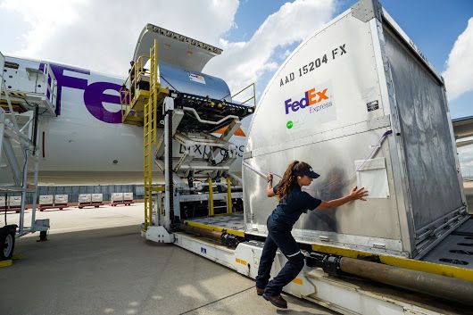 cargo plane unloading