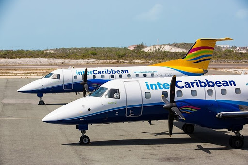 two interCaribbean planes on tarmac