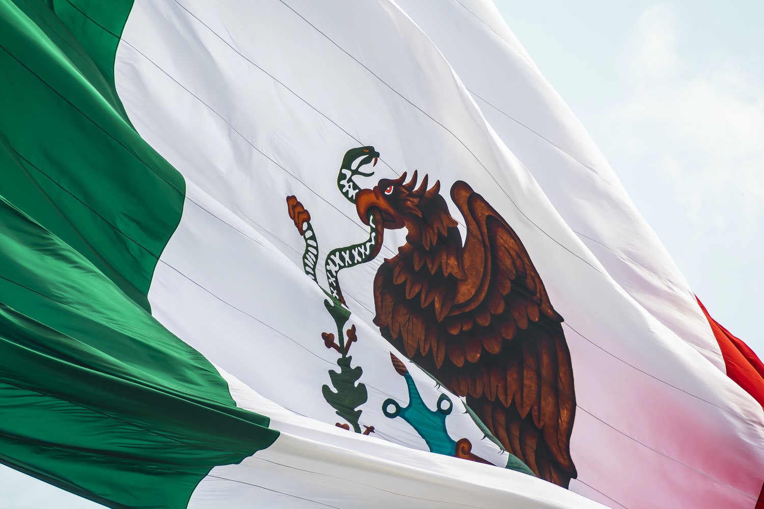 Mexican flag close-up