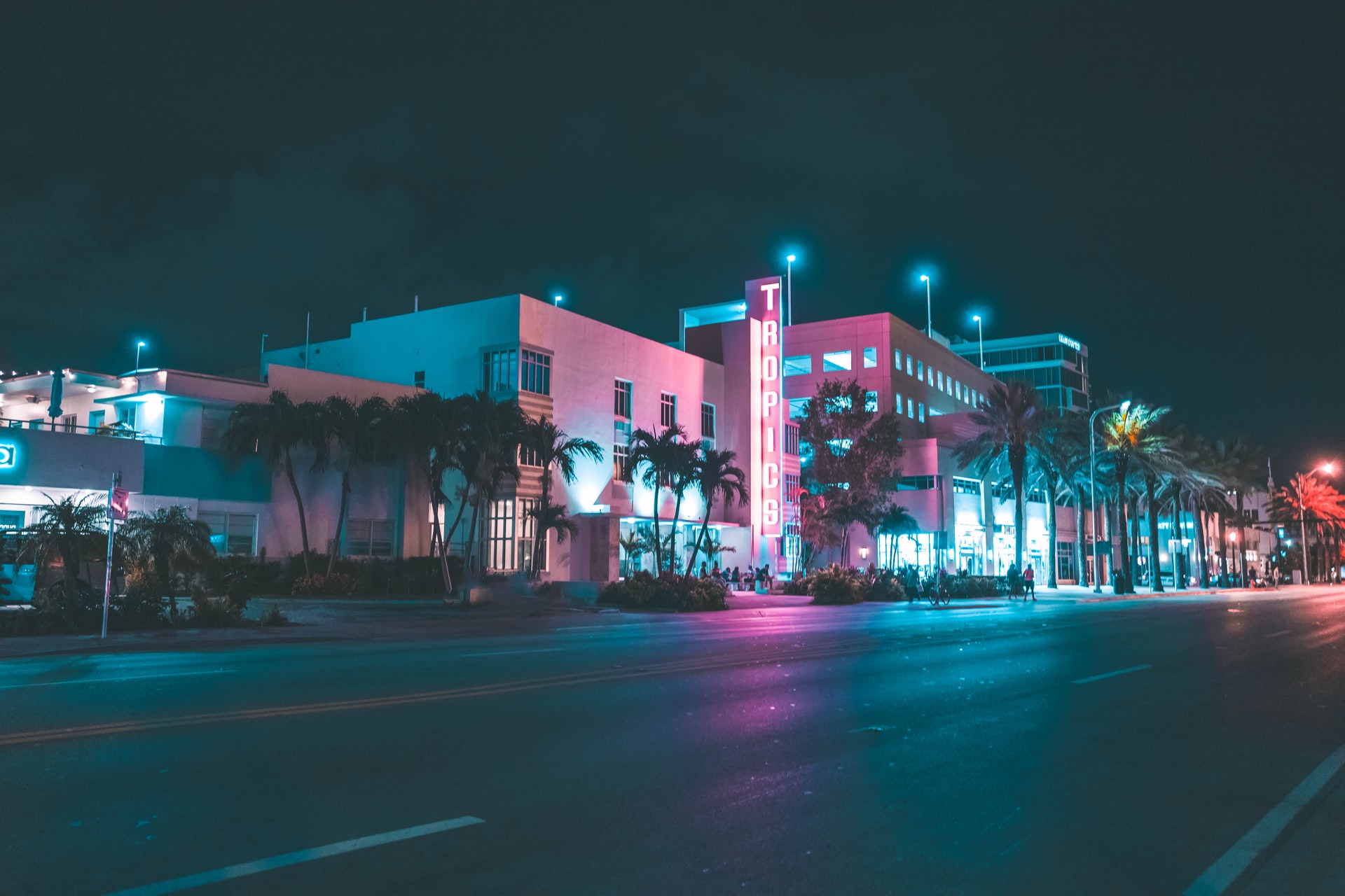 Miami Beach at night