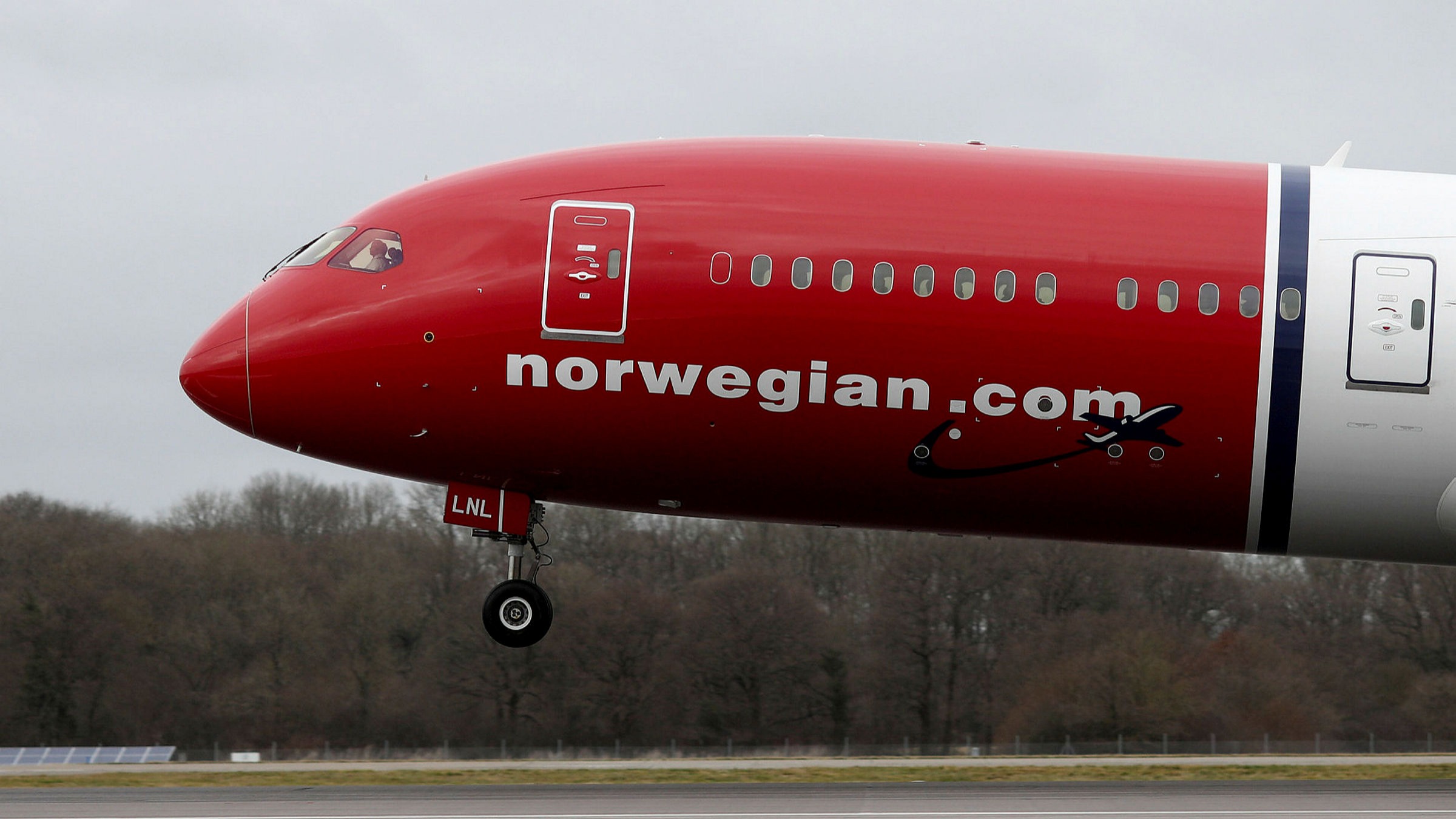 Norwegian plane taking off