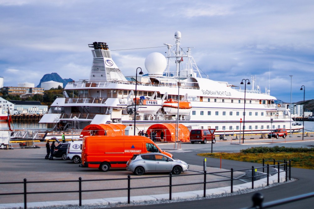 cruise ship docked in Barbados