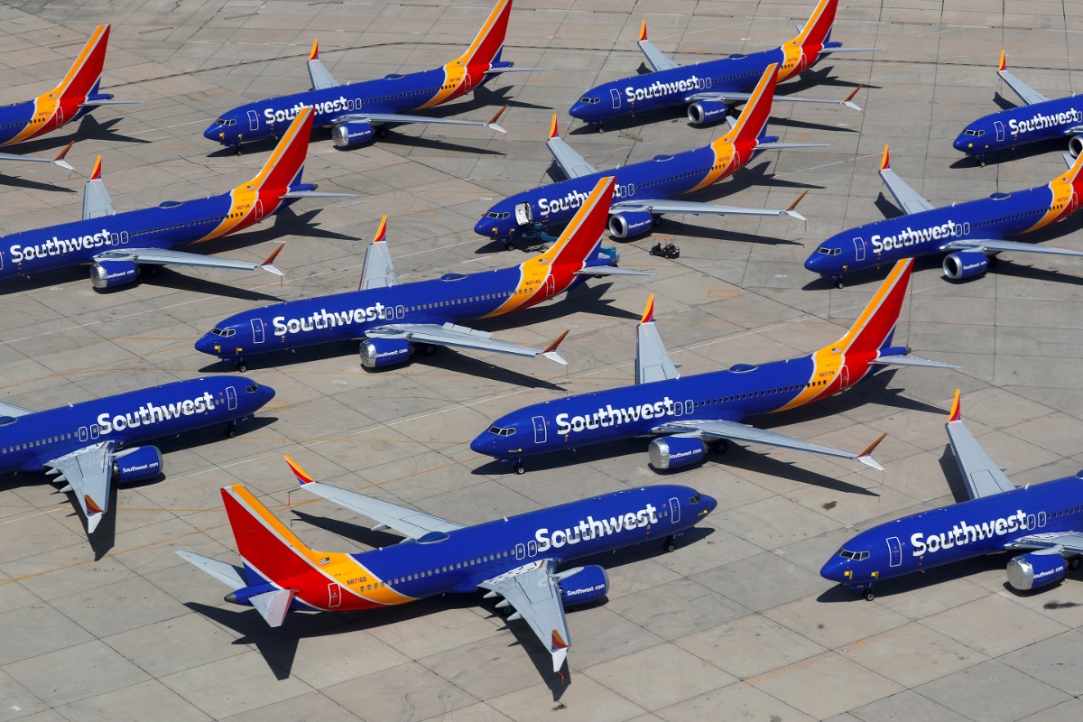Southwest planes on tarmac