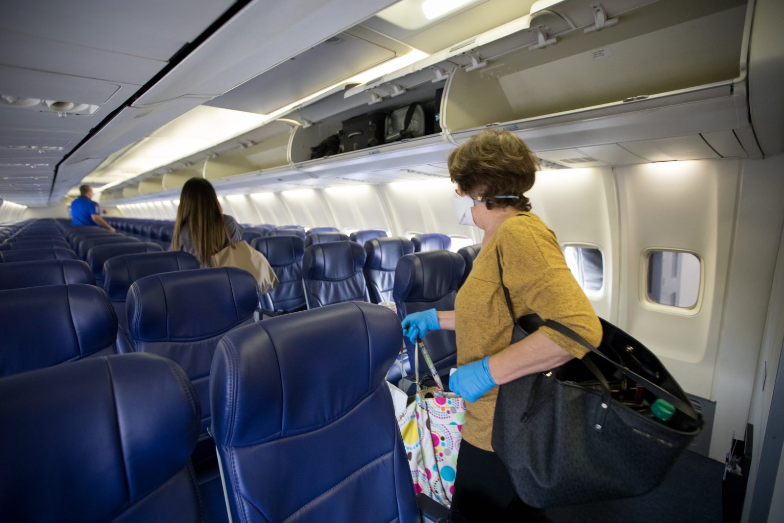 Southwest passenger looking back