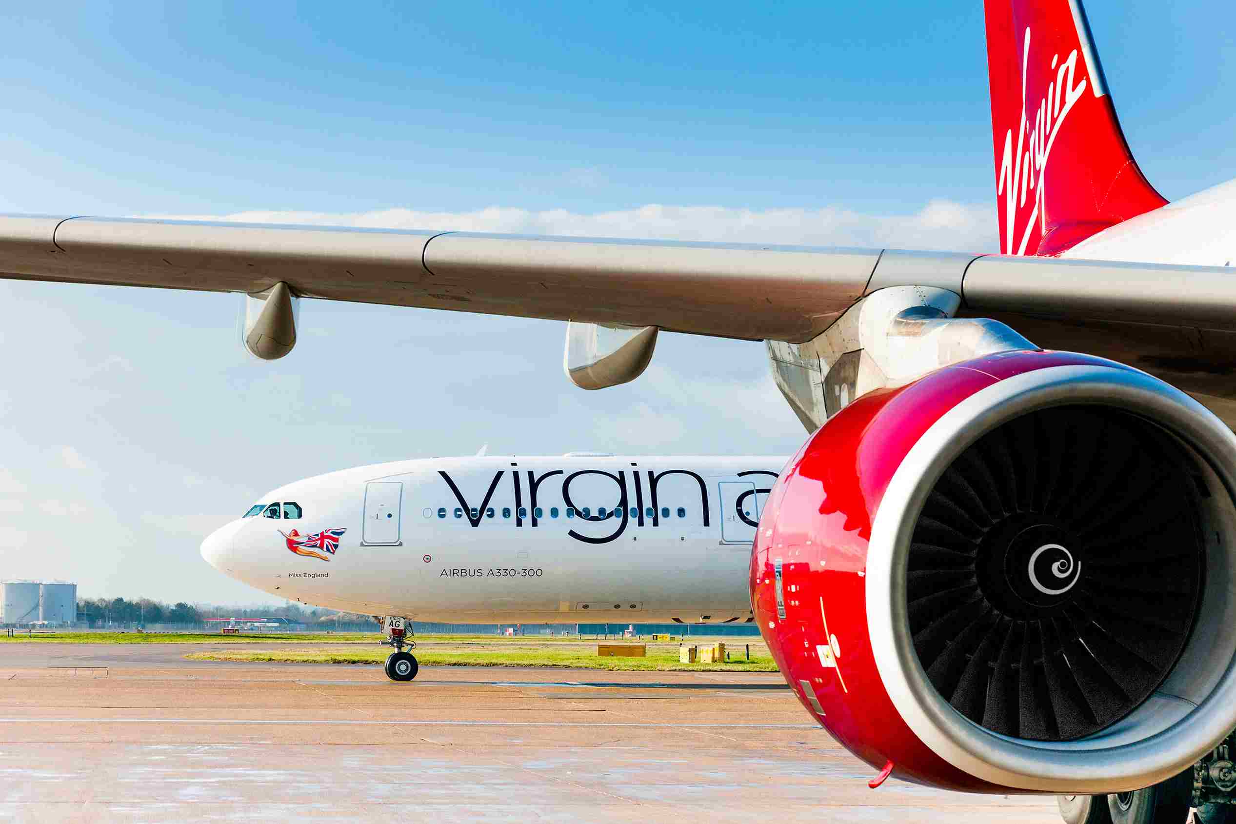 two Virgin Atlantic planes on tarmac