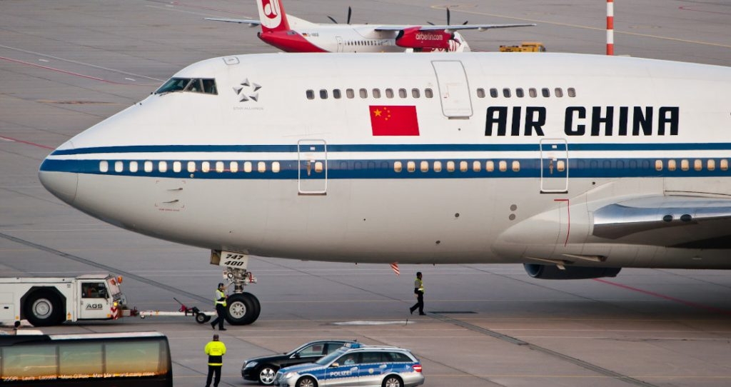Air China aircraft on tarmac