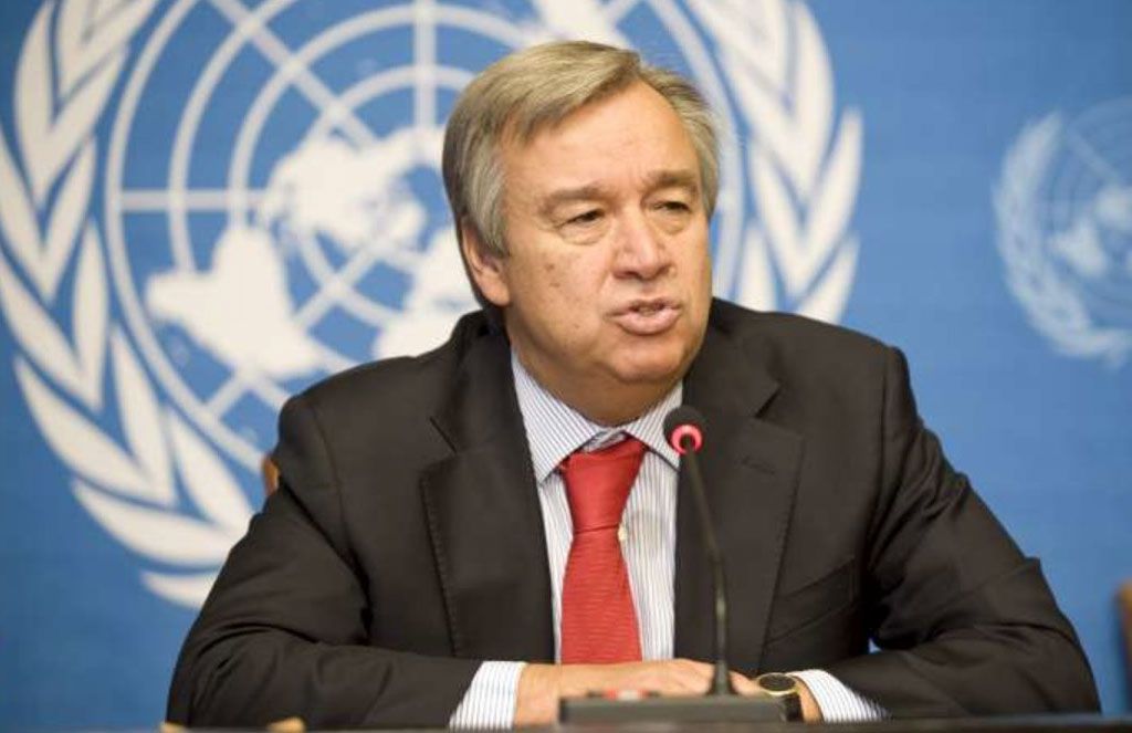 UN secretary general Antonio Guterres