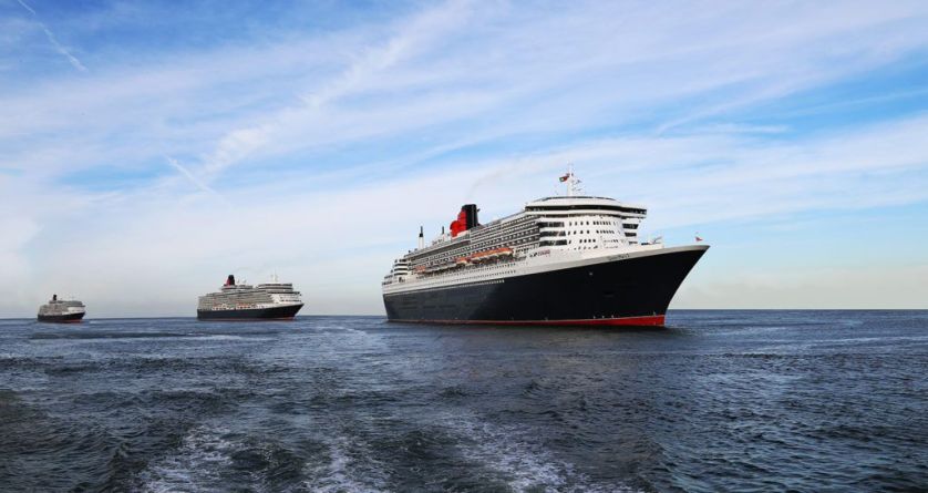 three Cunard ships