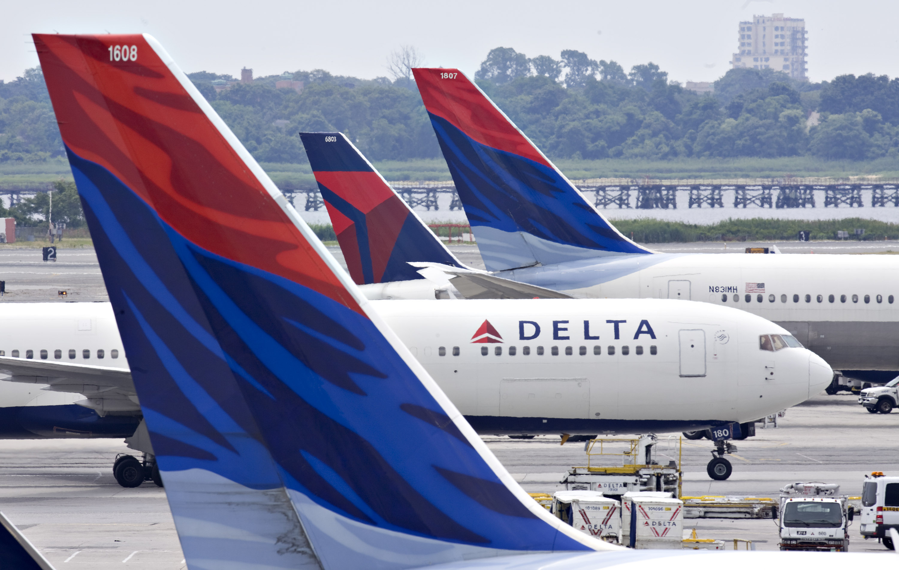 Delta Air Lines plane and tails