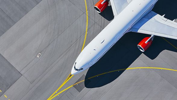 plane seen from above