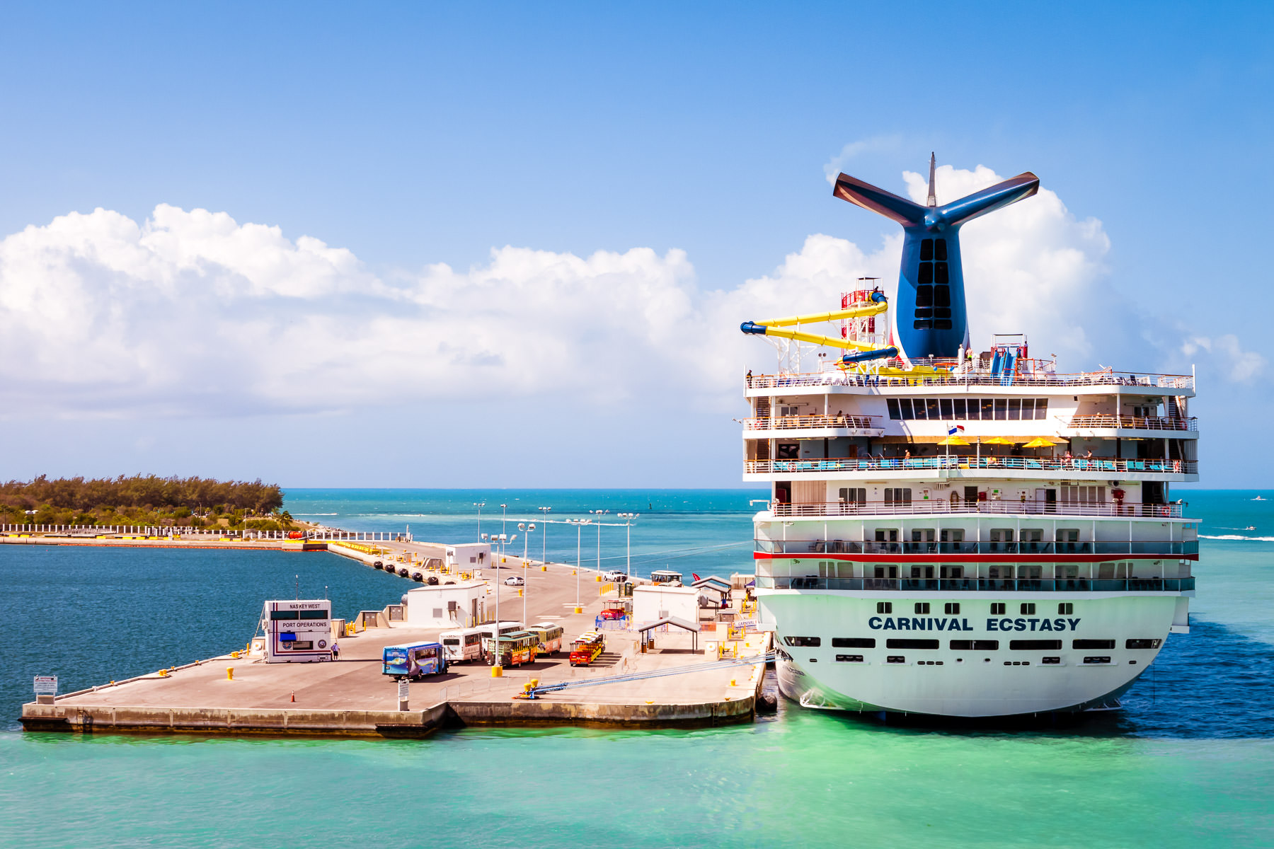 Cruise sip docked at Key West pier