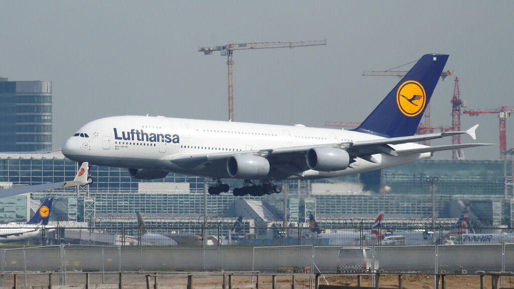 Lufthansa plane taking off