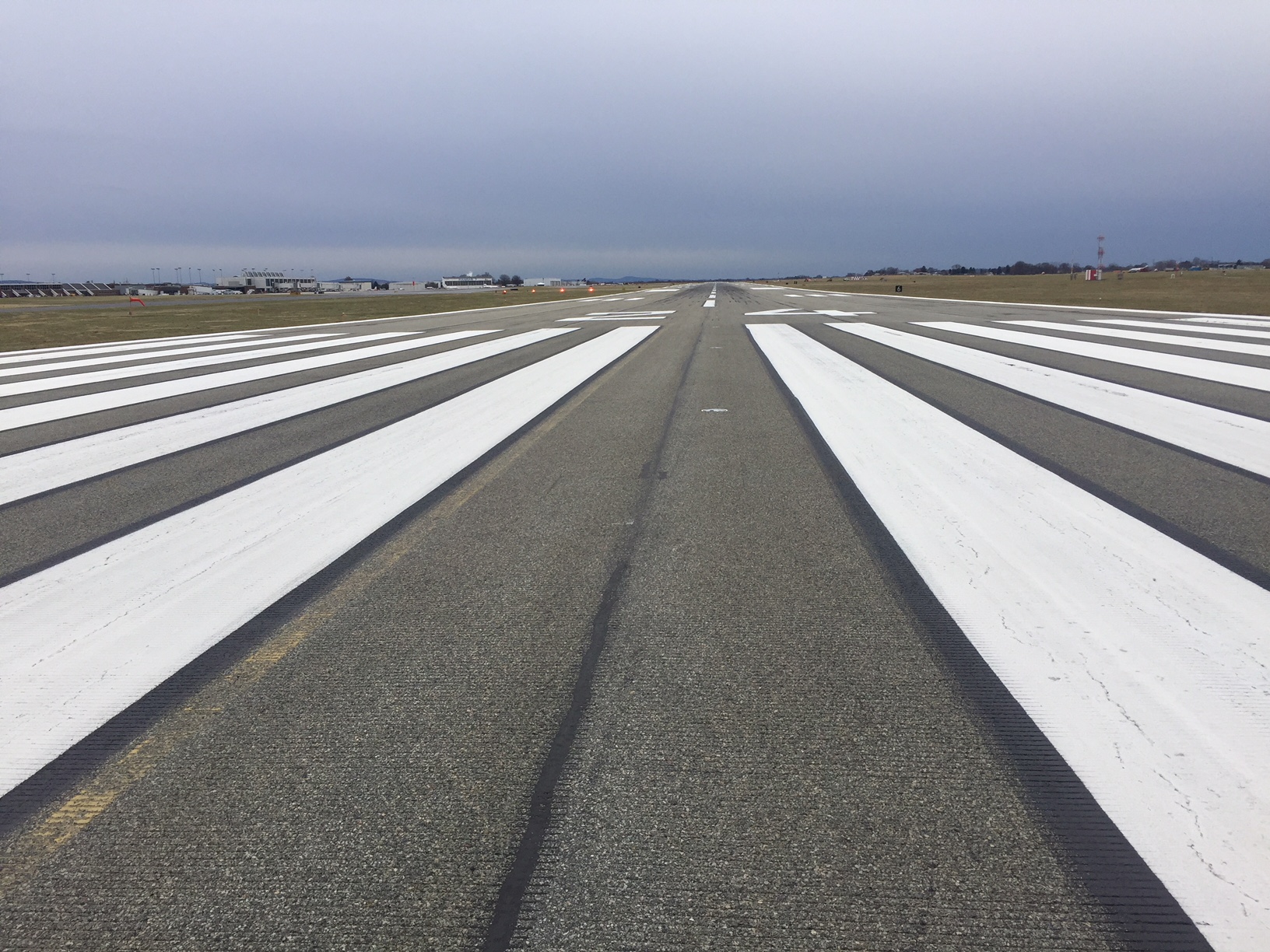 empty runway at airport