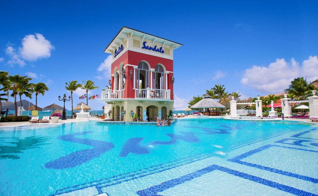 Sandals resort swimming pool
