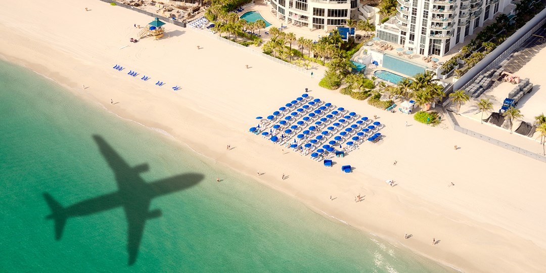 aircraft shadown over Miami Beach