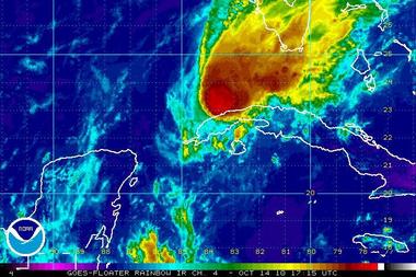 Paula Weakens to Tropical Depression over Cuba