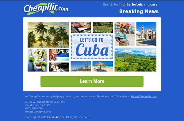 CheapAir to Sell Direct U.S.-Cuba Flights Online Starting Wednesday