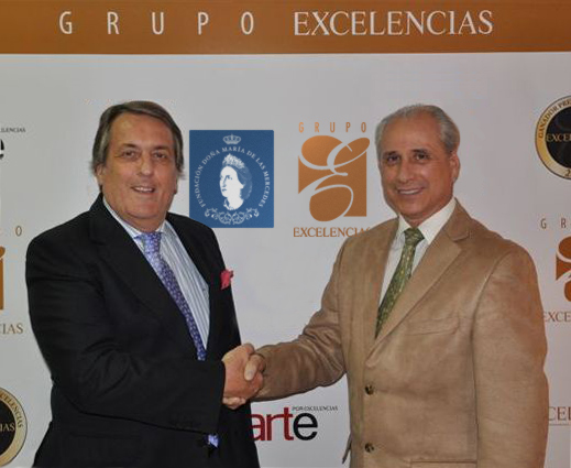 Nicolas Muela, director of the Doña Maria de las Mercedes Foundation, and Excelencias Group president and CEO Jose Carlos de Santiago. Excelencias Group, Doña Maria de las Mercedes Foundation Ink Collaboration Agreement