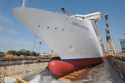 Costa Fascinosa Floated Out at Fincantieri Shipyard in Italy