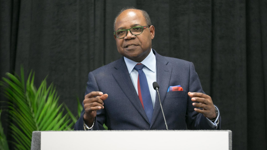 Ed Bartlett Gives Keynote Speech in St. Lucia