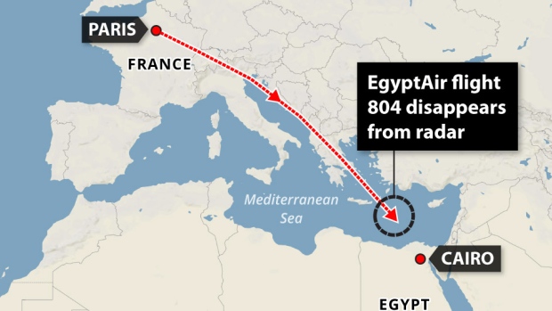 Egyptair Jet Crashes over the Mediterranean Sea