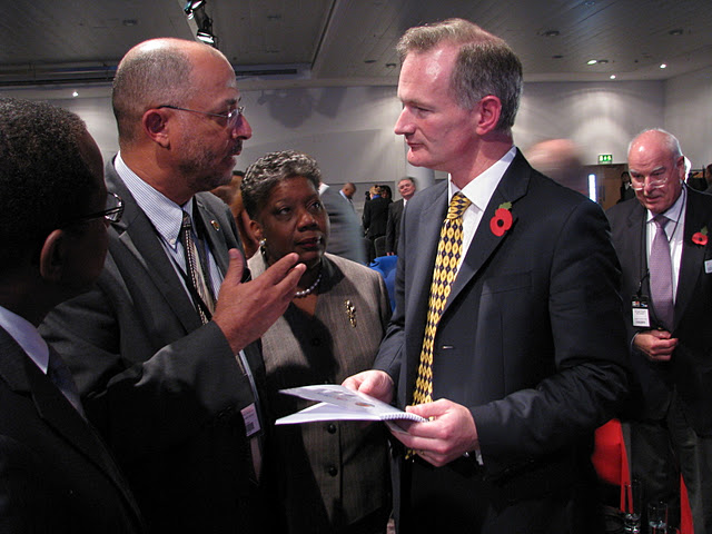 CTO chairman Ricky Skerritt & British tourism minister John Penrose (right) in discussion during WTM 2010 CTO Chief Rick Skerritt to Address WTM Forum