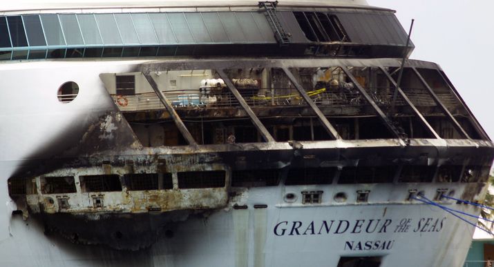 Grandeur of the Seas Hit by Fire in the Bahamas