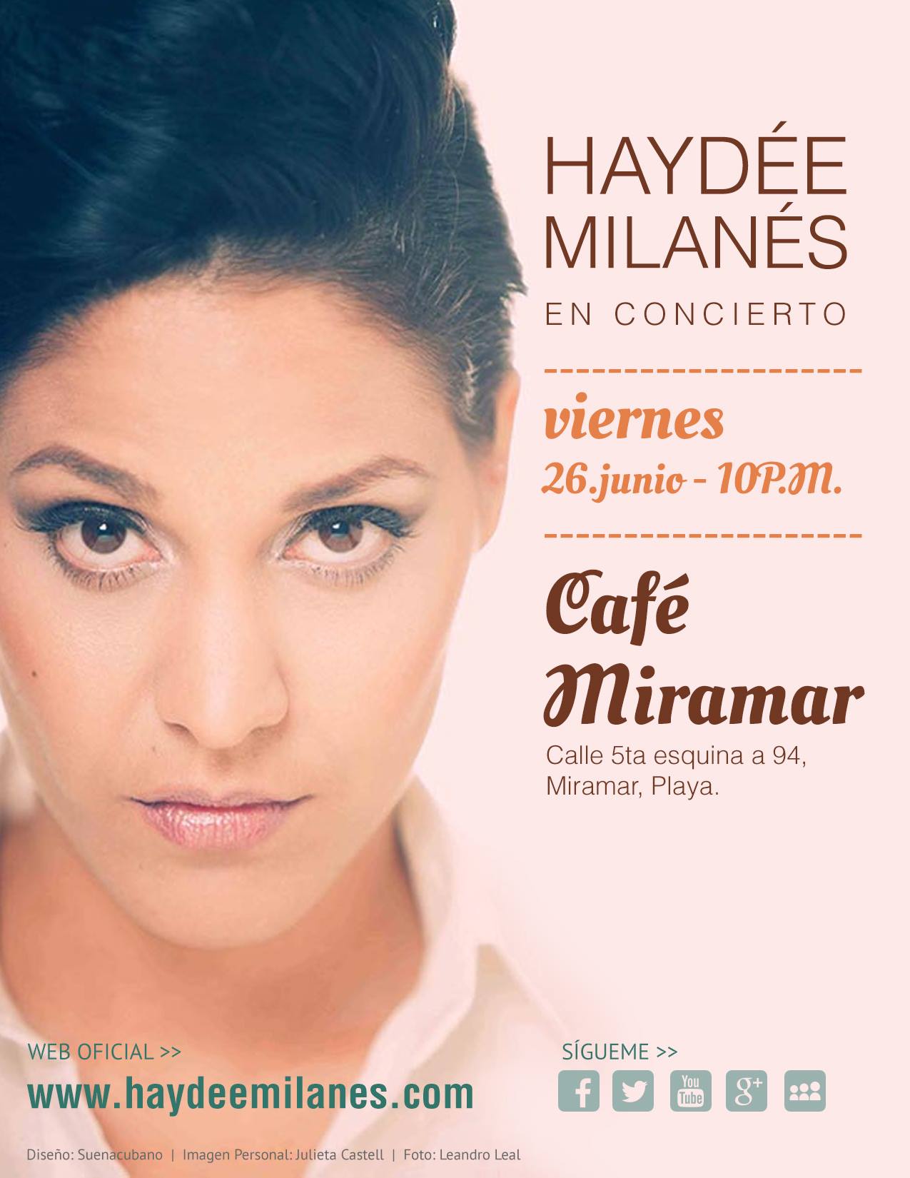 Haydee Milanes to Give a Concert on Friday at Artex’s Miramar Café