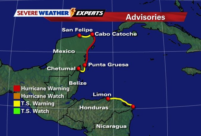 Hurricane warnings are updated every top of the hour Hurricane Paula Threatens Caribbean, Cruise Ships Rerouted