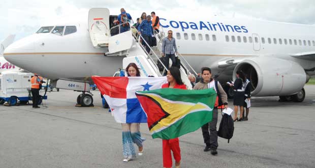 Inaugural COPA Flight Arrives in Guyana from Panama