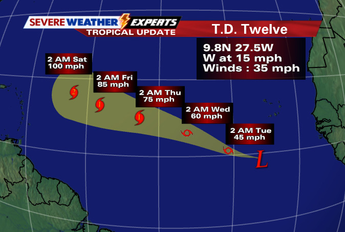 Tropical Storm Katia May Become Category 3 Hurricane in 4 Days