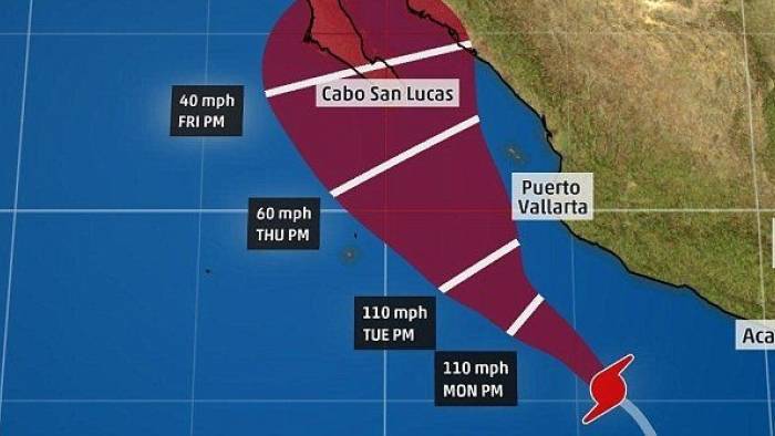 Hurricane Bud Heads for Mexico’s Los Cabos Region