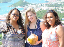 Nora Luce (center) with Caribbean journalists Sasha Harrinanan (left) and Alita Singh Youth Leader Nora Luce Joins Caribbean Media Exchange
