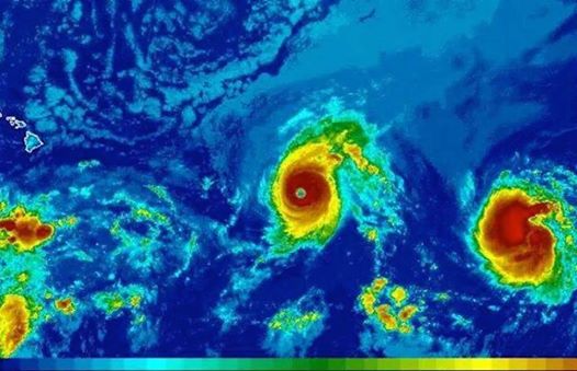 Two Hurricanes on the Path to Hawaii