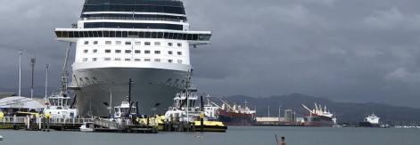 Celebrity Cruise ship docked